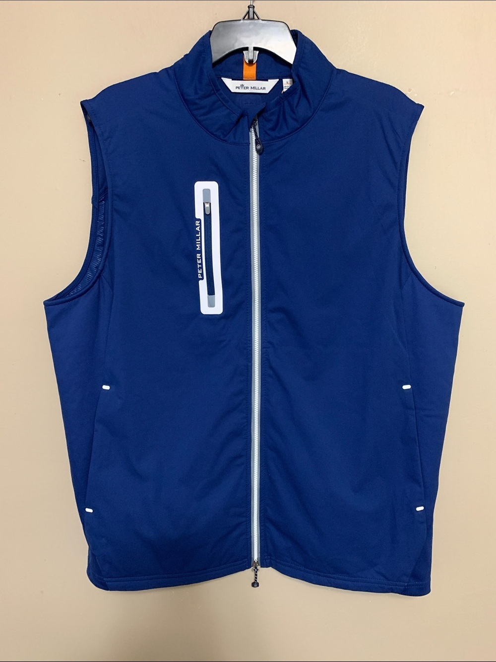 PETER MILLAR Men’s Performance Large Hyper light Fuse Hybrid Sport Navy Vest NWT